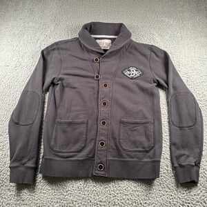 Roots of Fight Jack Dempsey Men's‎ Sweater Shawl Collar Medium Cotton Black